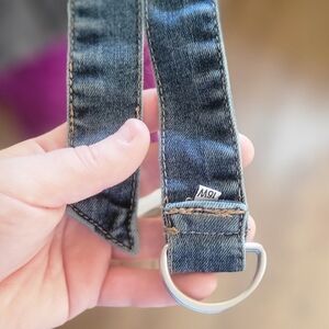 Denim Belt with Silver Buckle